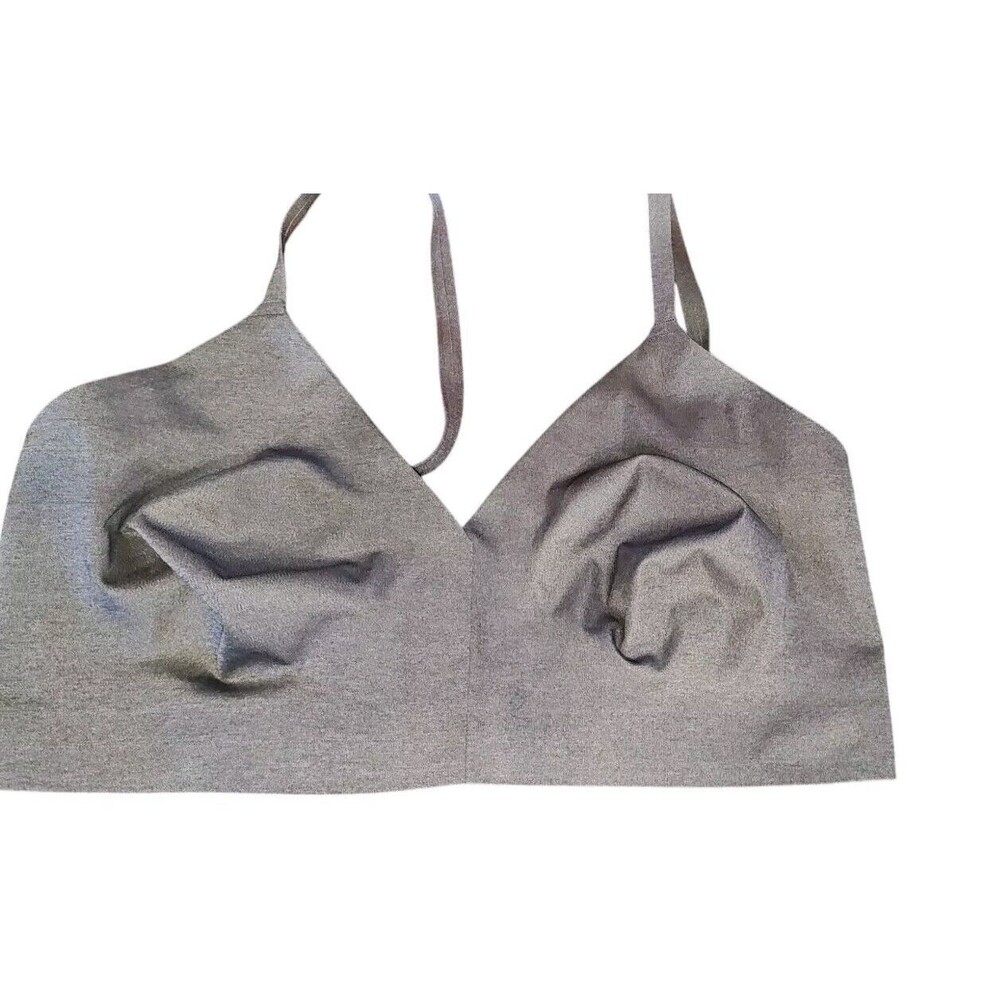 Feather Grey Signature Comfort Unlined Bralette Invisible Bra Back Closure New